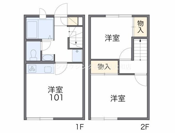 レオパレスＹＯＫＯＭＩＺＯの物件間取画像